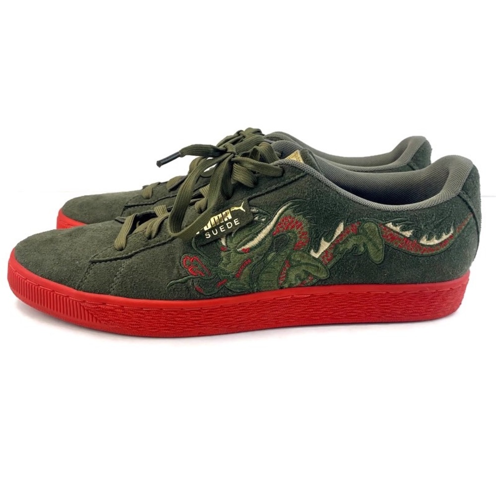 Men’s Puma Court Classic Suede Dragon Patch Shoes